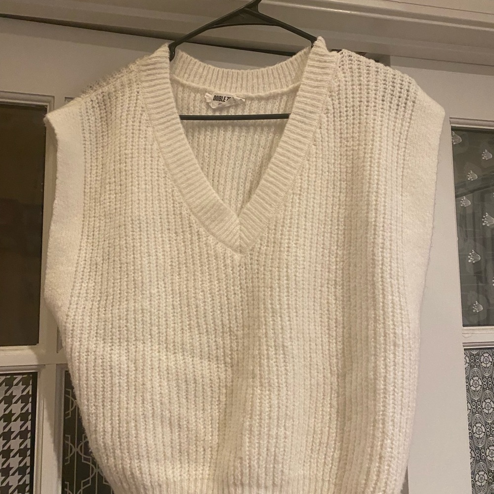 Women's Cream Sweater Vest